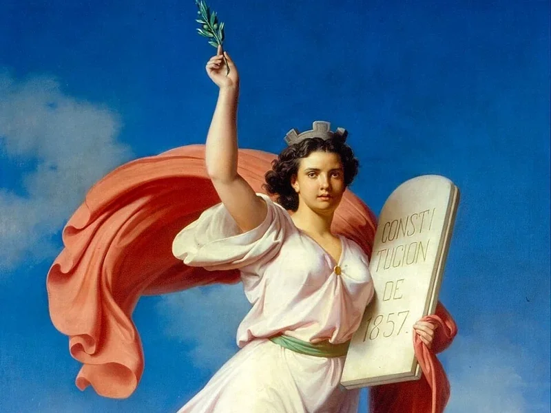 1832-Petronilo Monroy - Allegoria della Costituzione del 1857